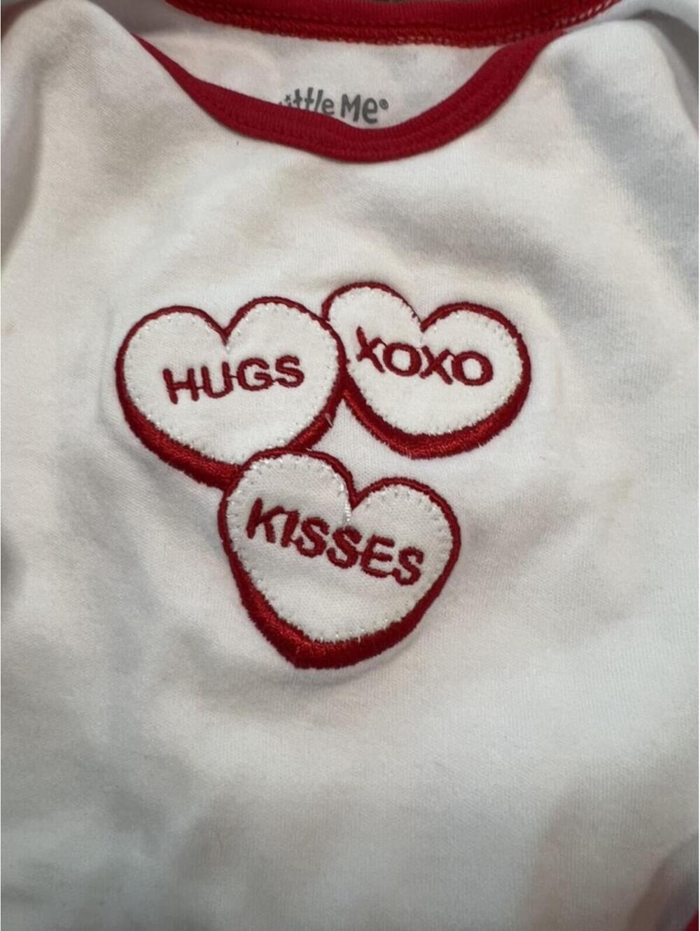 Baby Boy Little Me Valentine's Day Matching longsleeve bodysuit outfit set - 12m - Picture 2 of 4